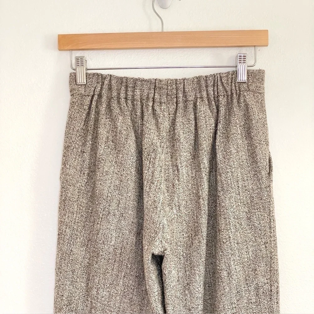 Aritzia Babaton Conan Pant Speckled Tweed Cotton Wool Silk Blend Crop Trouser 2